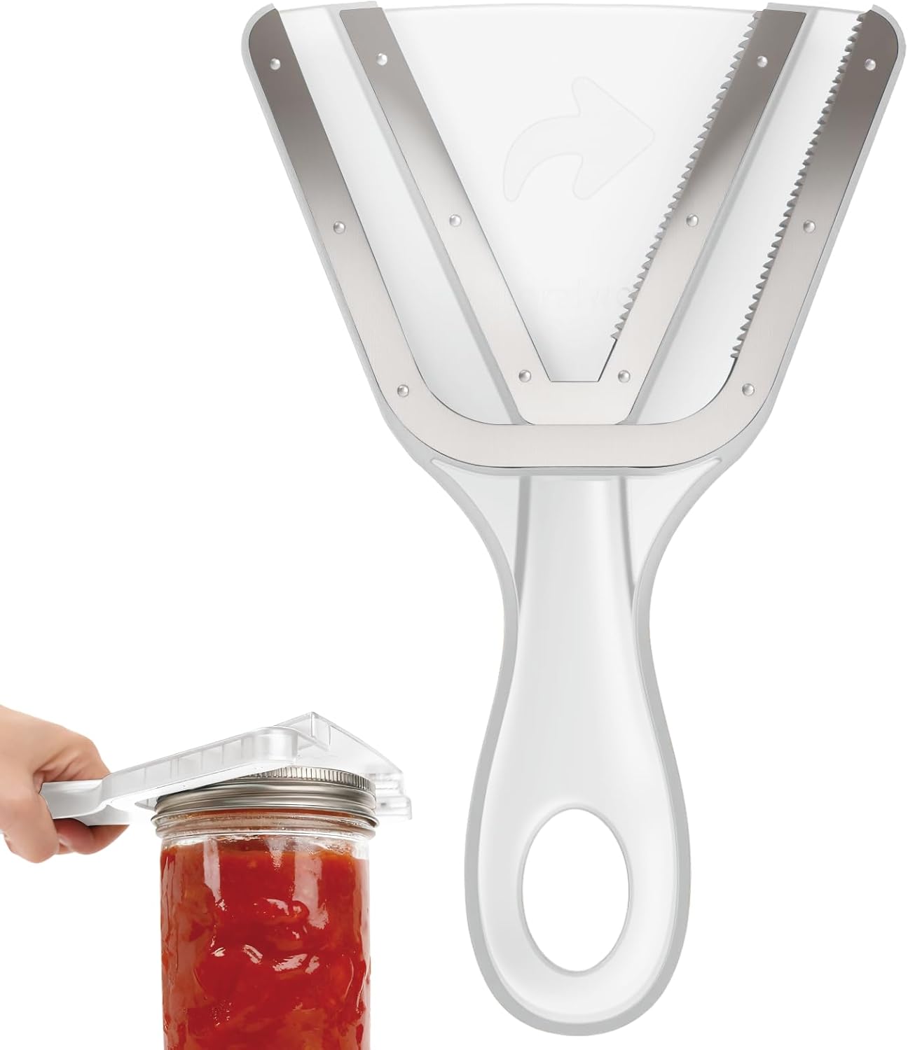 Jar Opener for Weak Hands & Seniors with Arthritis – Easy Twist-Off Lid & Bottle Opener – Ergonomic Non-Slip Handle, Unique Kitchen Gadget & Ideal Christmas Gift for Elderly, Women & Men (Gray)