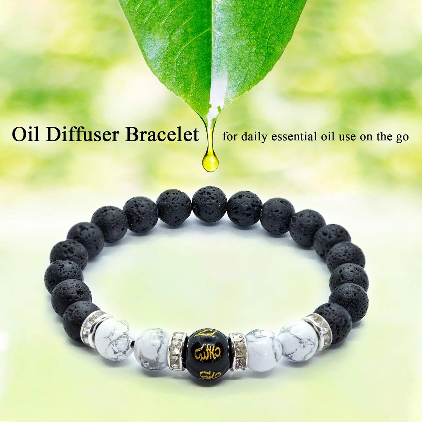 Anxiety Bracelet for Women and Man Chakra Aromatherapy Essential Oil Diffuser
