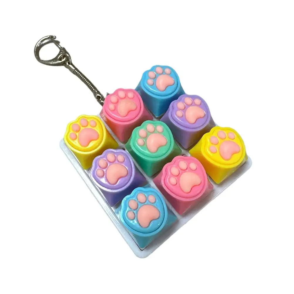 LED Keyboard Fidget Keychain – Clicker Stress Relief Toy