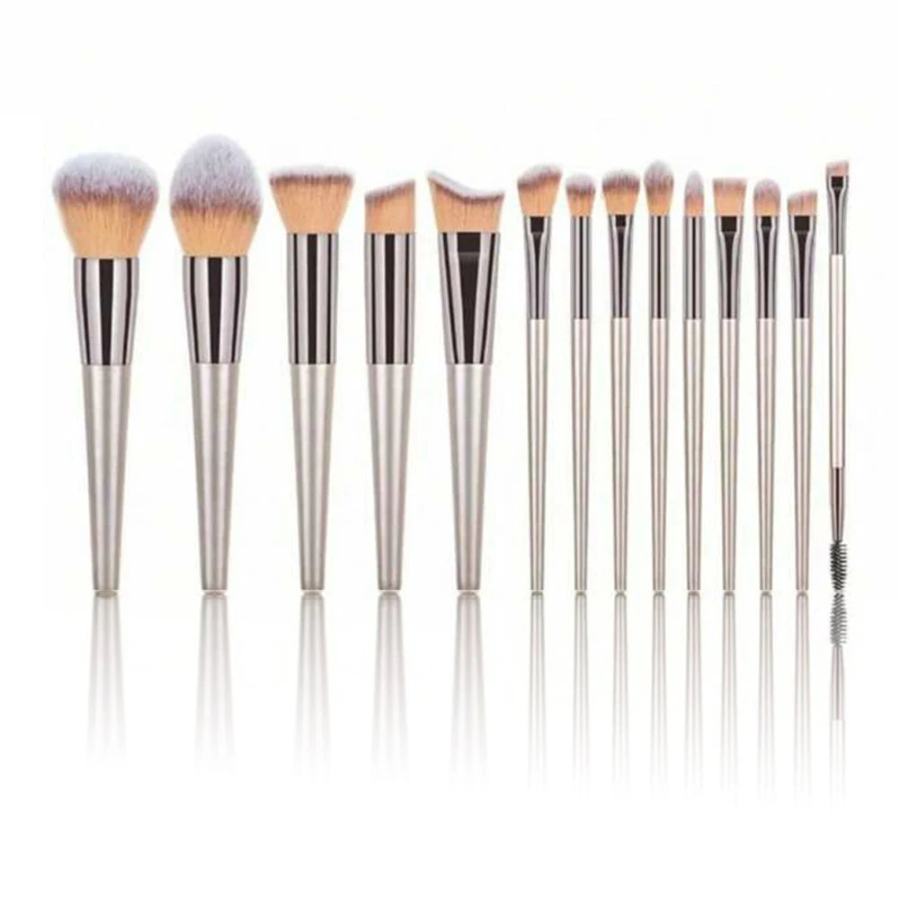 14-Piece Premium Makeup Brush Set – Synthetic Brushes for Foundation, Eyeshadow & Blush
