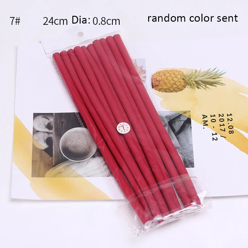 10pcs Flexible Hair Curling Rods Soft Foam Bendy Twist Flexi Rollers No Heat Styling