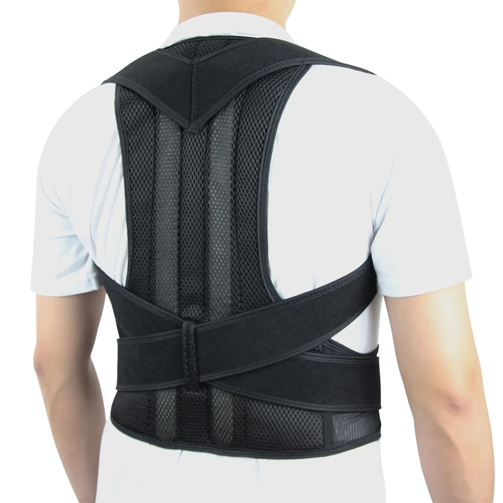 Adjustable Back Posture Corrector Belt – Lumbar & Shoulder Support for Men & Women