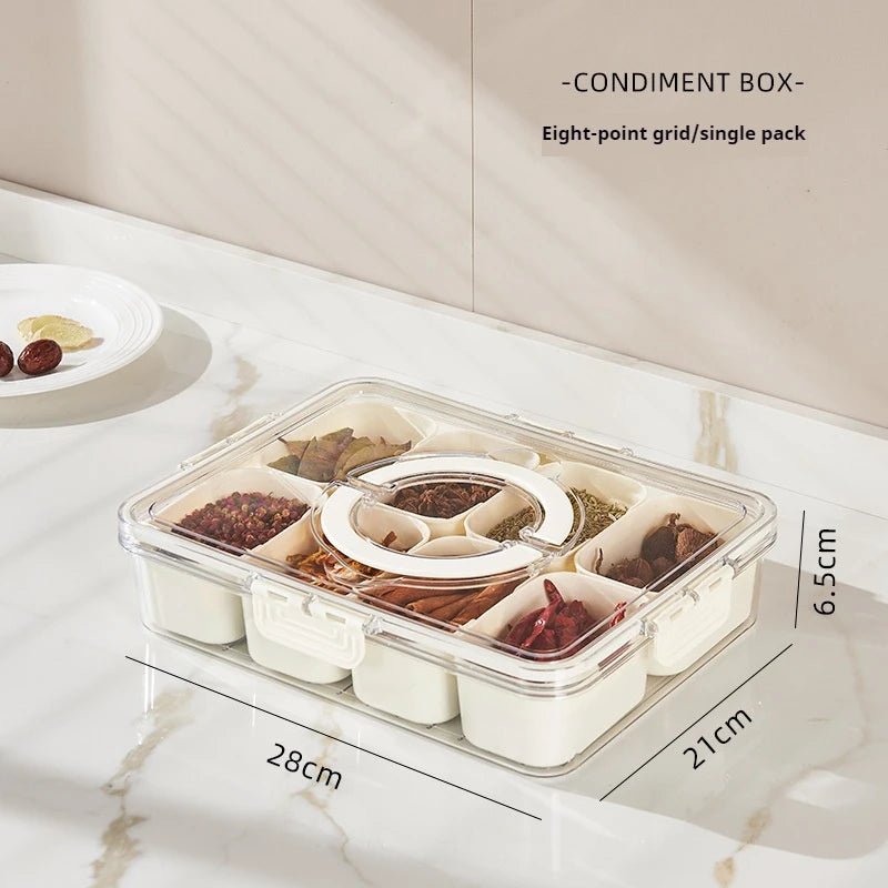 8-Grid Divided Snack Storage Box