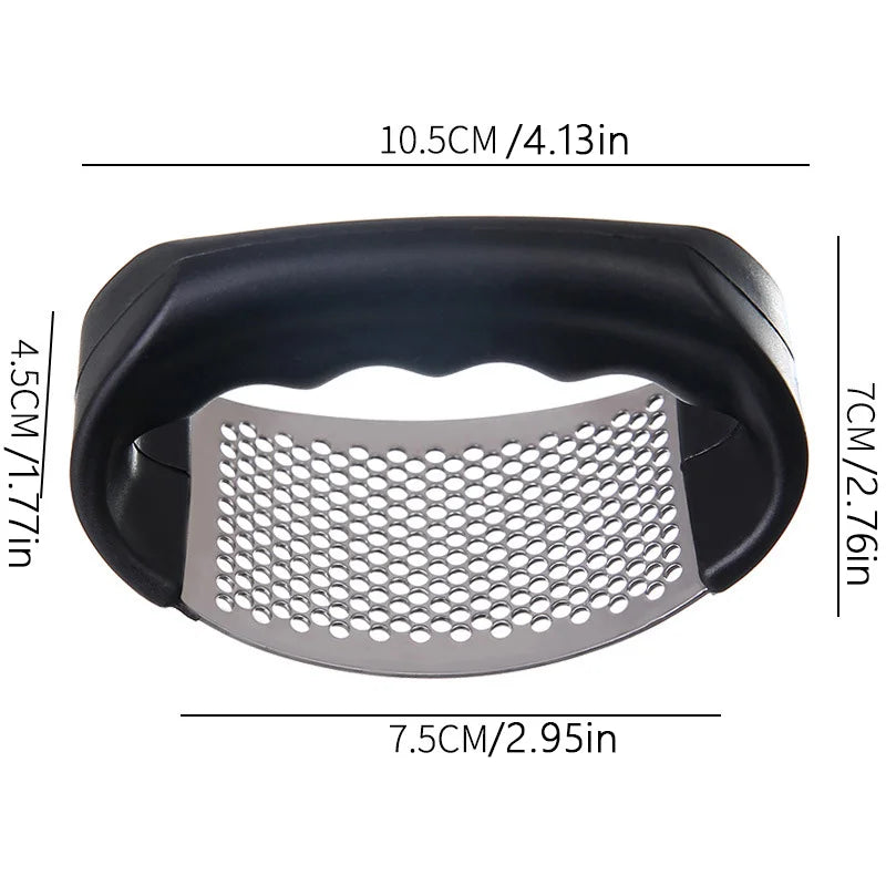 Garlic Press and Mincer Heavy Duty Stainless Steel Soft Handle Crusher Squeezer