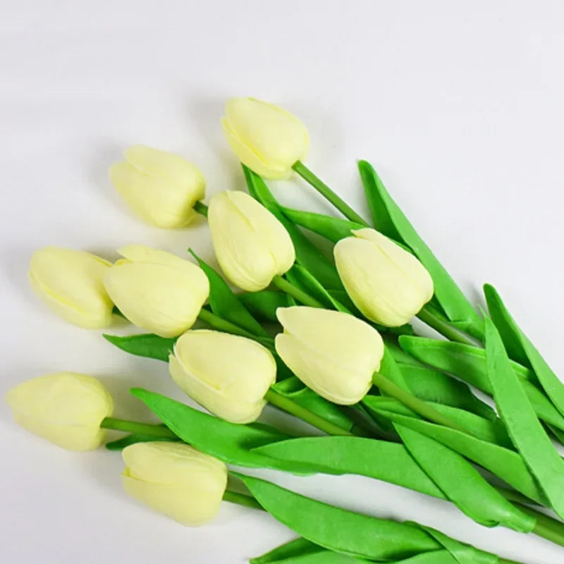 Real Touch Artificial Tulips Fake Flower Bouquet Home Wedding Table Decoration