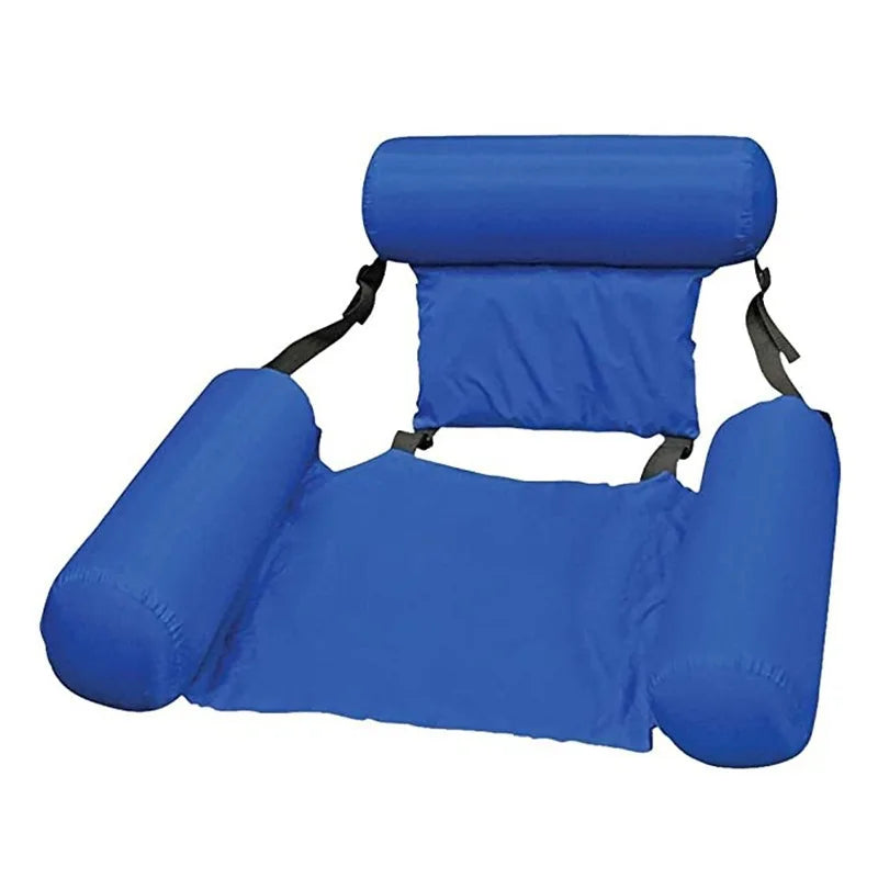 Inflatable Pool Float Hammock - Foldable Water Mattress Lounge Chair for Beach