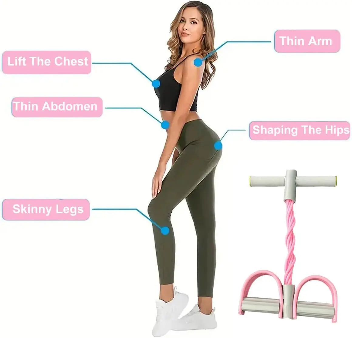 Foot Resistance Bands Set ($25 \times 20\text{cm}$) | Multi-Function Home Gym Equipment