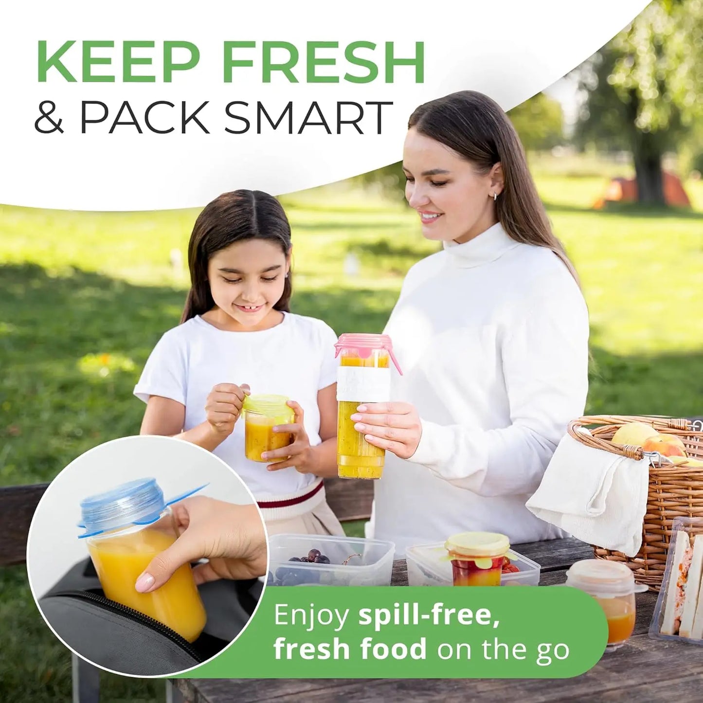 6-Pack Small Silicone Stretch Lids | Reusable & Leakproof Food Covers (2.6"–3.5")