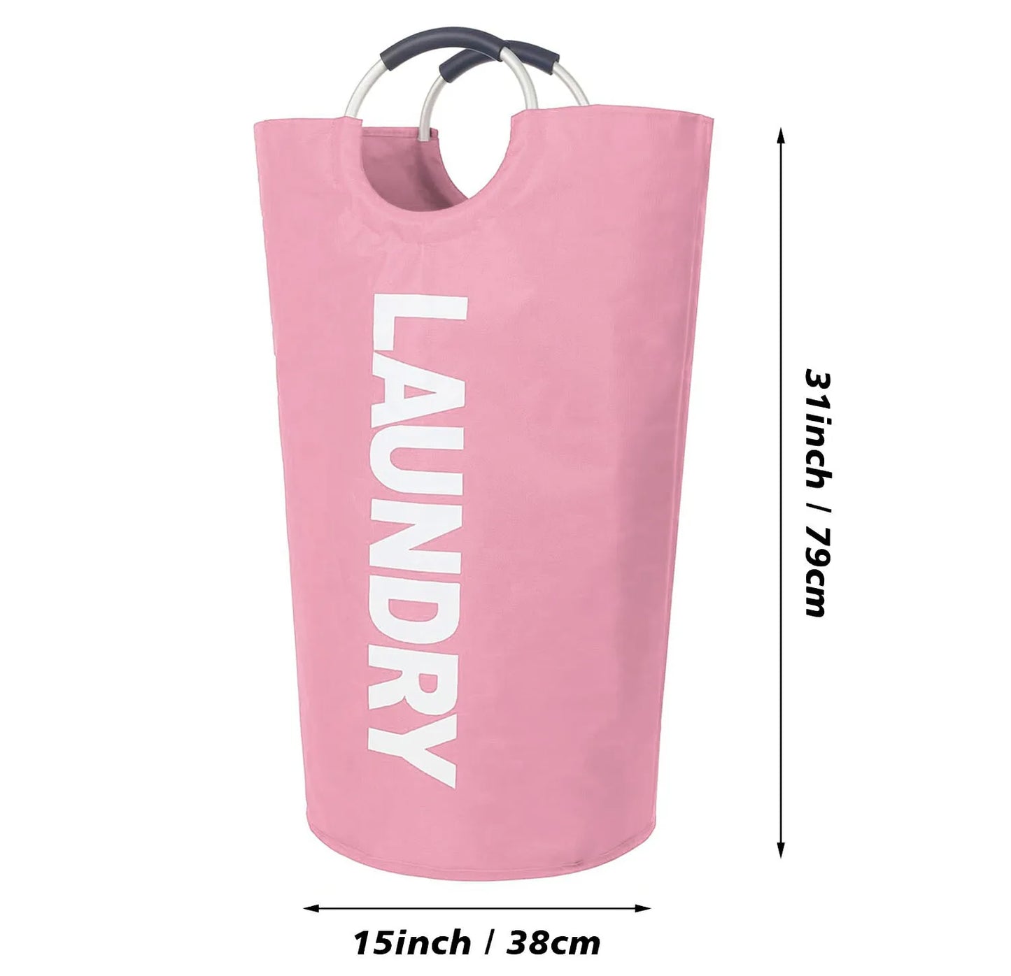 Large Laundry Basket, Laundry Hamper Stands Up Well, Laundry Bag with Padded Handles, Waterproof Clothes Bin Collapsible