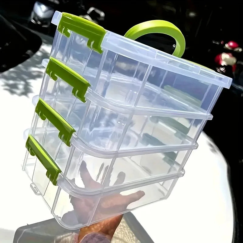 4-Tier Stackable Clear Storage Box with Lid