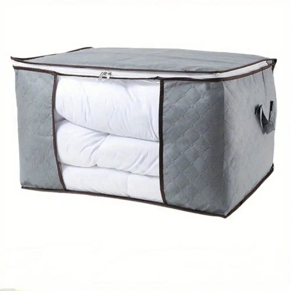 Foldable Large Capacity Storage Bag | Reinforced Handle Quilt & Bedding Organizer