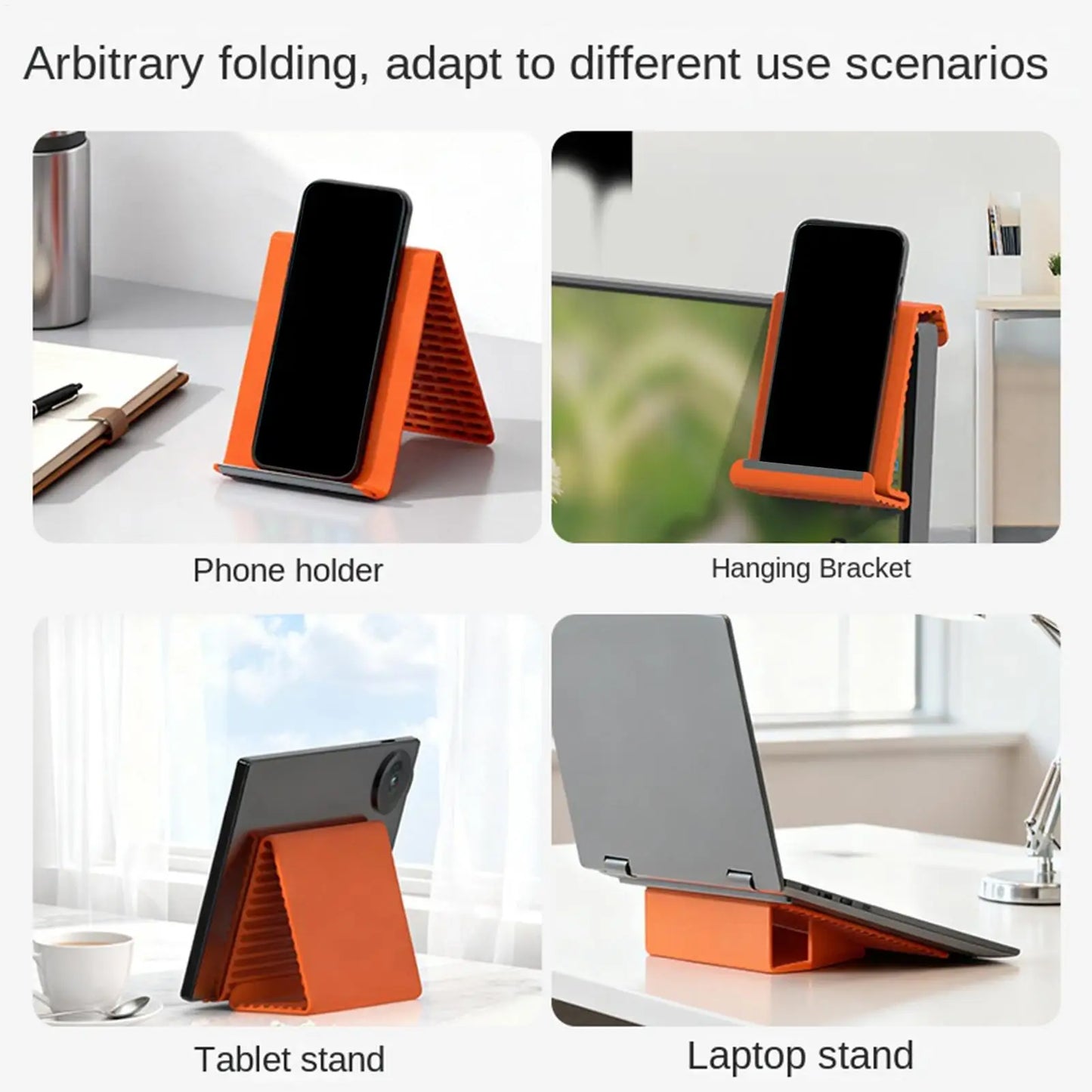Flexible Multi Angle Adjustable Silicone Phone Stand and Tablet Holder for Desktop