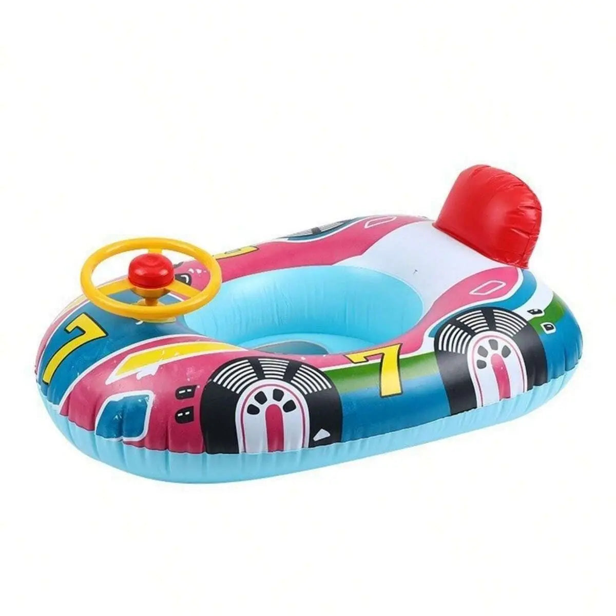 Car Inflatable Baby Pool Float Ring | Toddler Swim Tube Boat with Handles