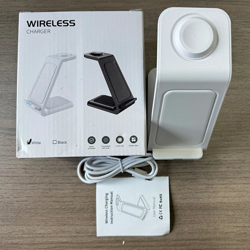 3-in-1 Universal Wireless Charging Station | 30W Fast Charger for iPhone & More