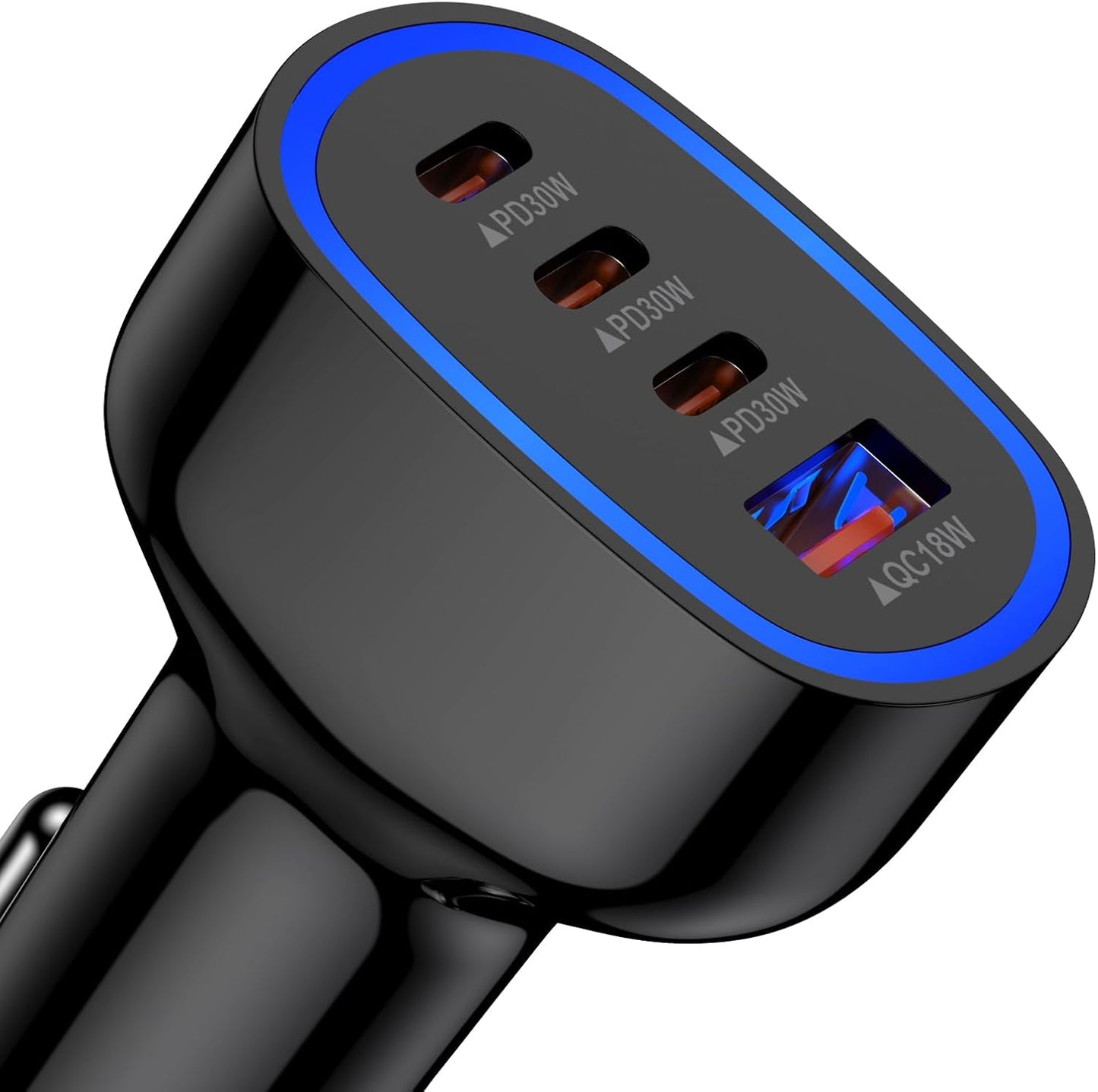 Fast Car Charger, Quick Charging 5.4A/30W Phone USB Adapter Rapid Plug 2 Port Cigarette Lighter Auto Charger Flush Compatible Samsung, Tablet, Iphone, Ipad, LG, Automobile