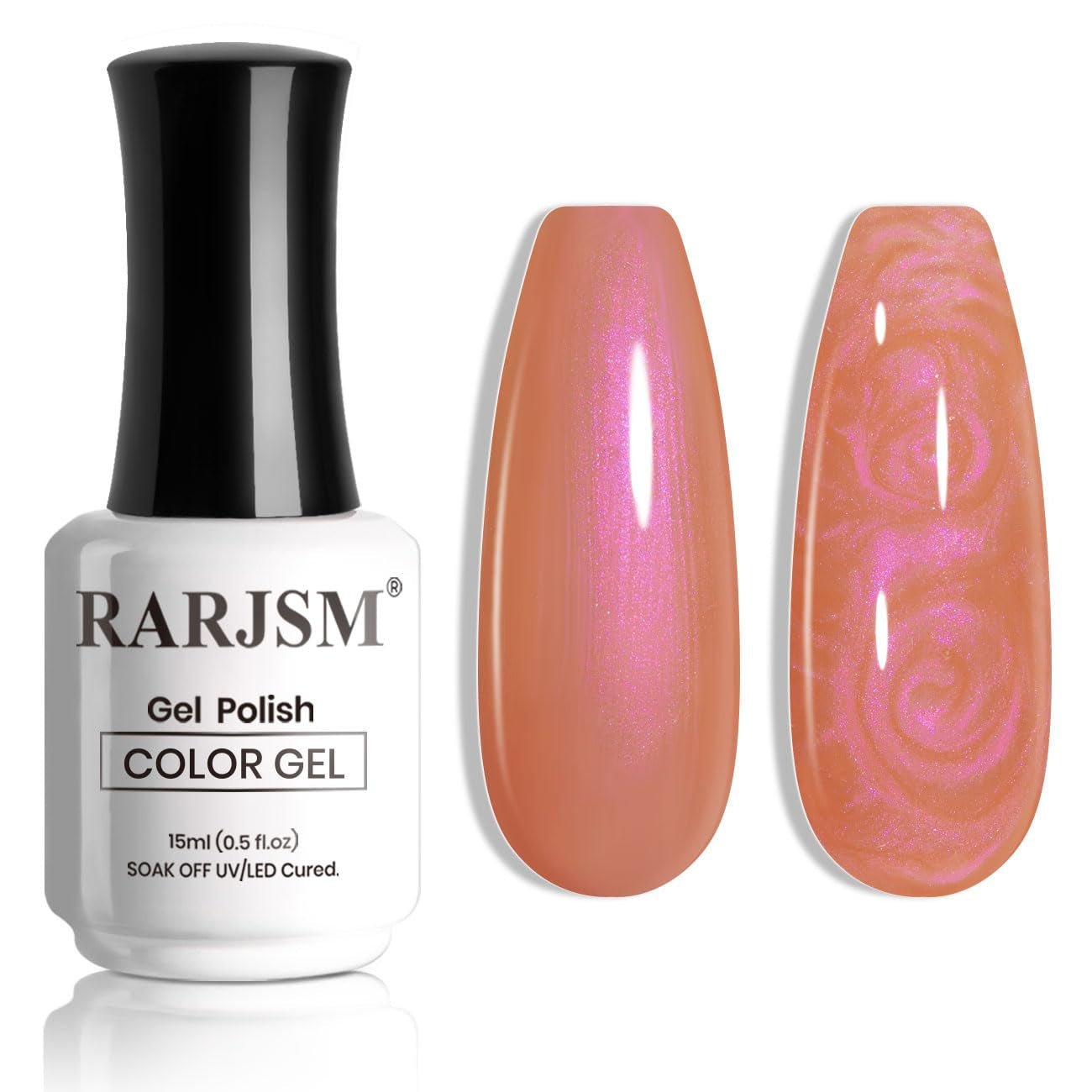 Pearl Gel Nail Polish,15Ml Clear Pearlescent Gel Polish,Purple Glitter Gel Polish Shimmer Iridescent Mermaid Nail Gel Polish Soak off LED UV Drawing Swirl Thread Effect for DIY Manicure Use