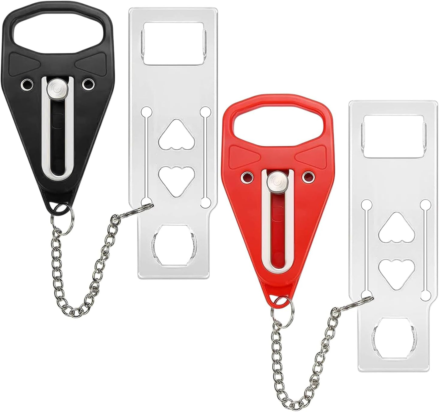 Portable Door Lock Extra Security Essential Safety & Privacy Travel Lockdown, Prevent Entry Stopper, Protect Family While Traveling Home Bedroom Hotel Apartment College (1 Pink)