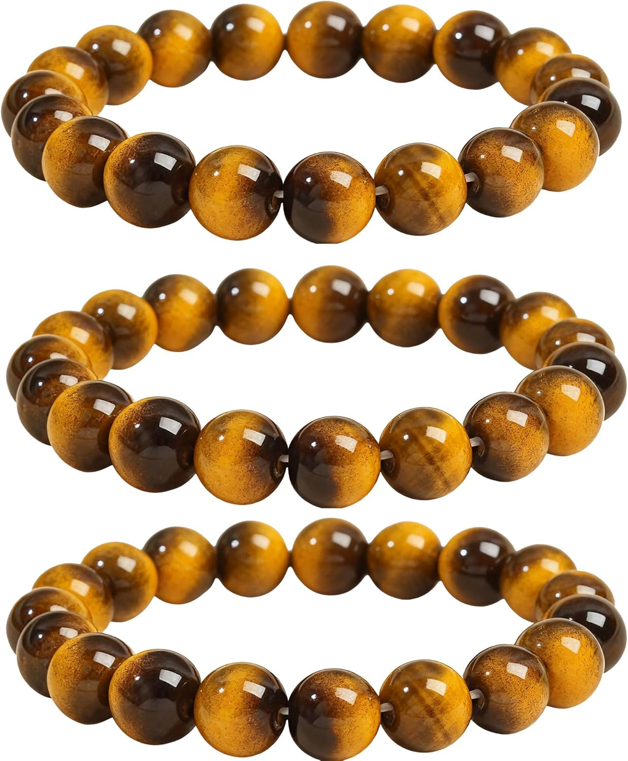 Handmade 8Mm Beaded Bracelets for Men Protection Bracelet for Women Chakra Feng Shui Stretchy Handmade Lucky Money Stretchy Crystal Bracelets Best Gifts