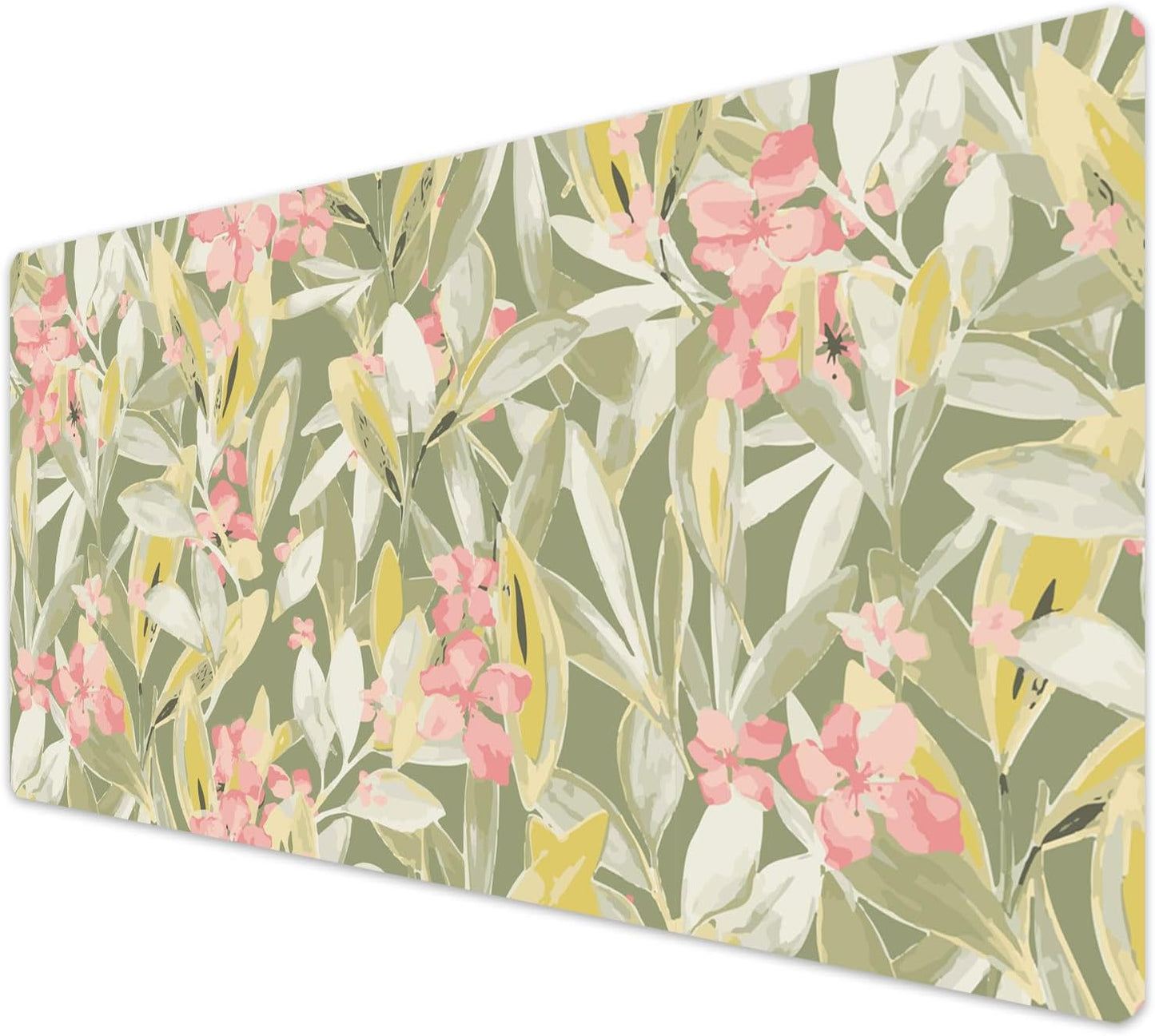 Large Mouse Pad Desk Mat 15" X 30" – Extended Floral Desk Protector for Keyboard & Mouse – Non-Slip Waterproof Cute Office Pad Aesthetic Workstation Mat