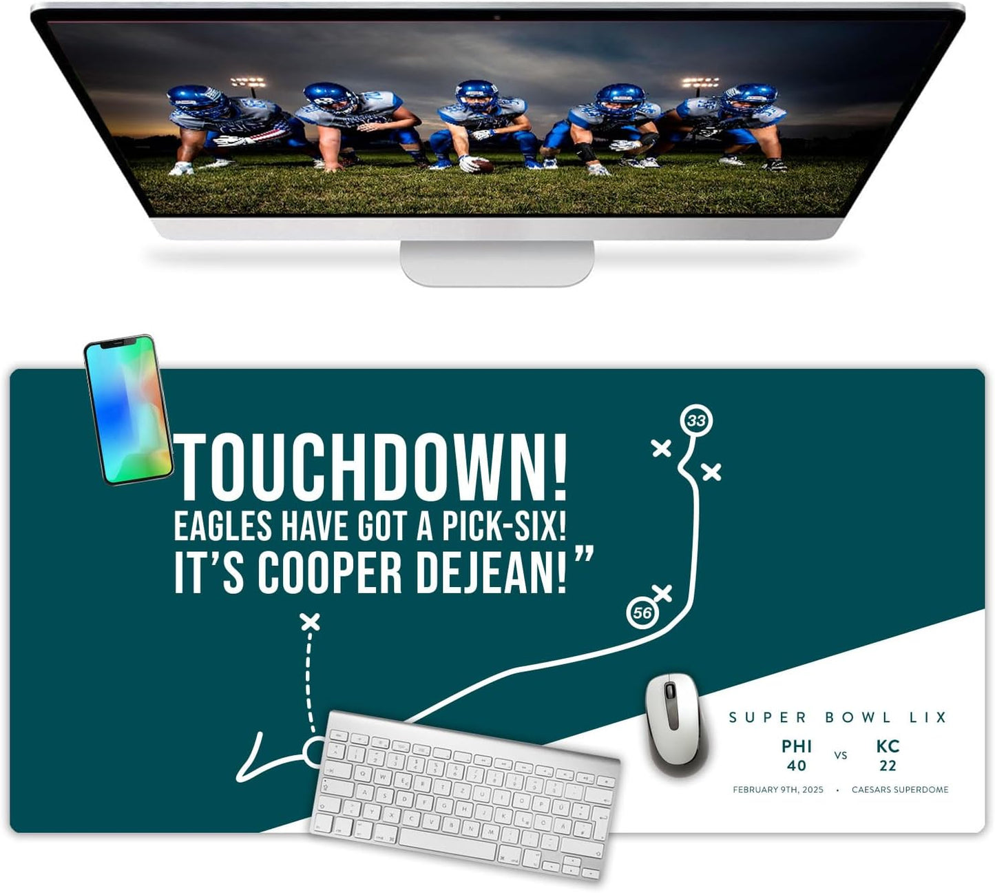 Large Mouse Pad Desk Mat 15" X 30" – Extended Floral Desk Protector for Keyboard & Mouse – Non-Slip Waterproof Cute Office Pad Aesthetic Workstation Mat