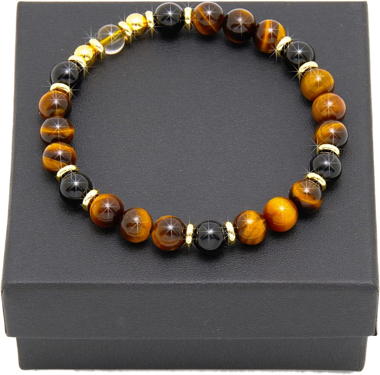 Handmade 8Mm Beaded Bracelets for Men Protection Bracelet for Women Chakra Feng Shui Stretchy Handmade Lucky Money Stretchy Crystal Bracelets Best Gifts