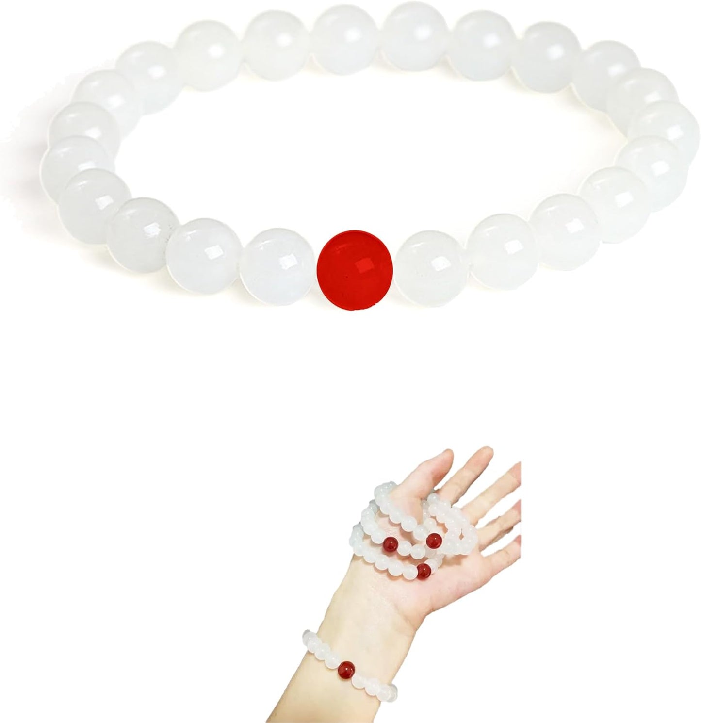 Handmade 8Mm Beaded Bracelets for Men Protection Bracelet for Women Chakra Feng Shui Stretchy Handmade Lucky Money Stretchy Crystal Bracelets Best Gifts