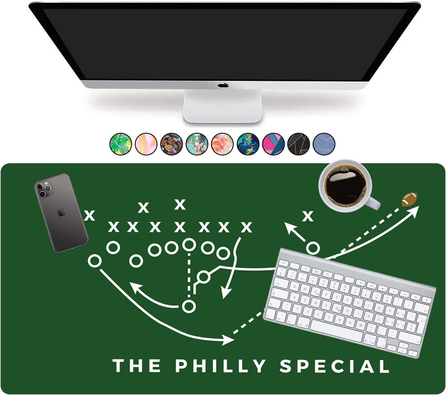 Large Mouse Pad Desk Mat 15" X 30" – Extended Floral Desk Protector for Keyboard & Mouse – Non-Slip Waterproof Cute Office Pad Aesthetic Workstation Mat