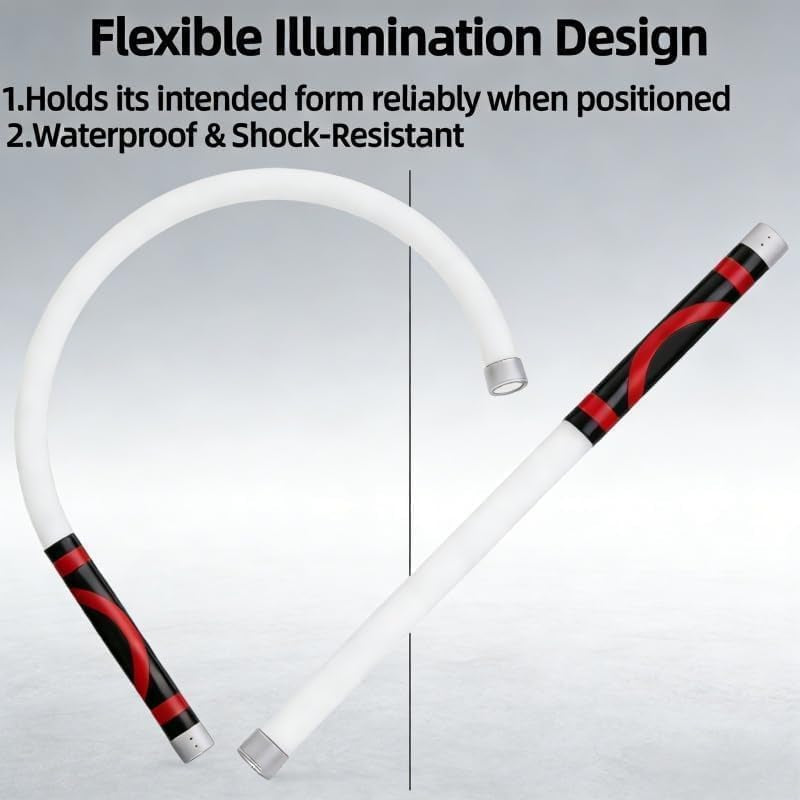 Flexible LED Light Stick, 27" Rechargeable Bendable LED Flashlight Stick with 3 Brightness Modes, High Lumen Work Light for Car Repairs, Mechanical Inspection in Tight Spaces