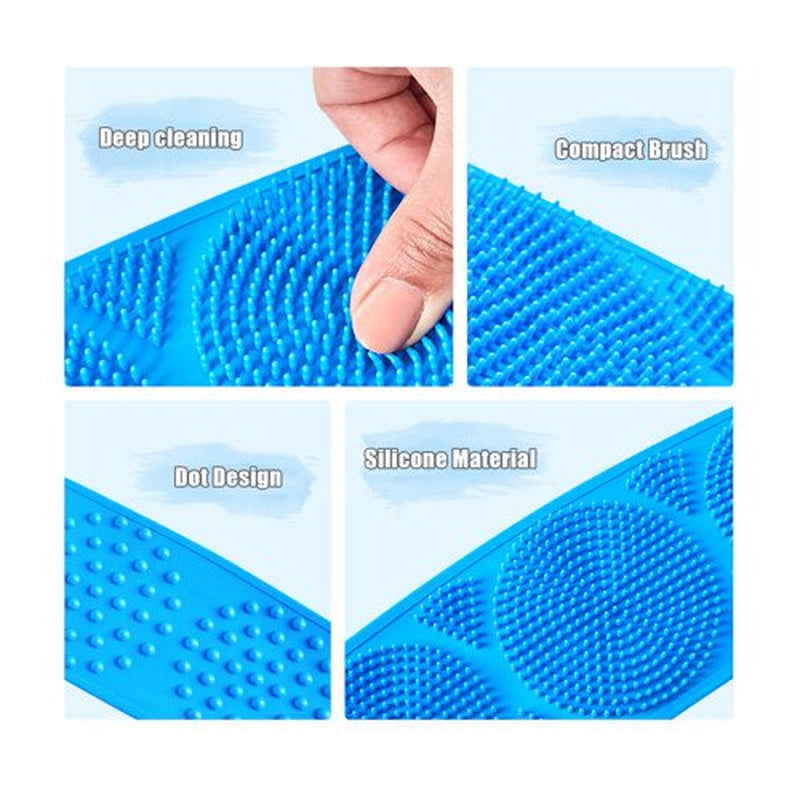 Silicone Bath Towel Rub Body Brush Shower Pull Back Strip Scrubber Exfoliating