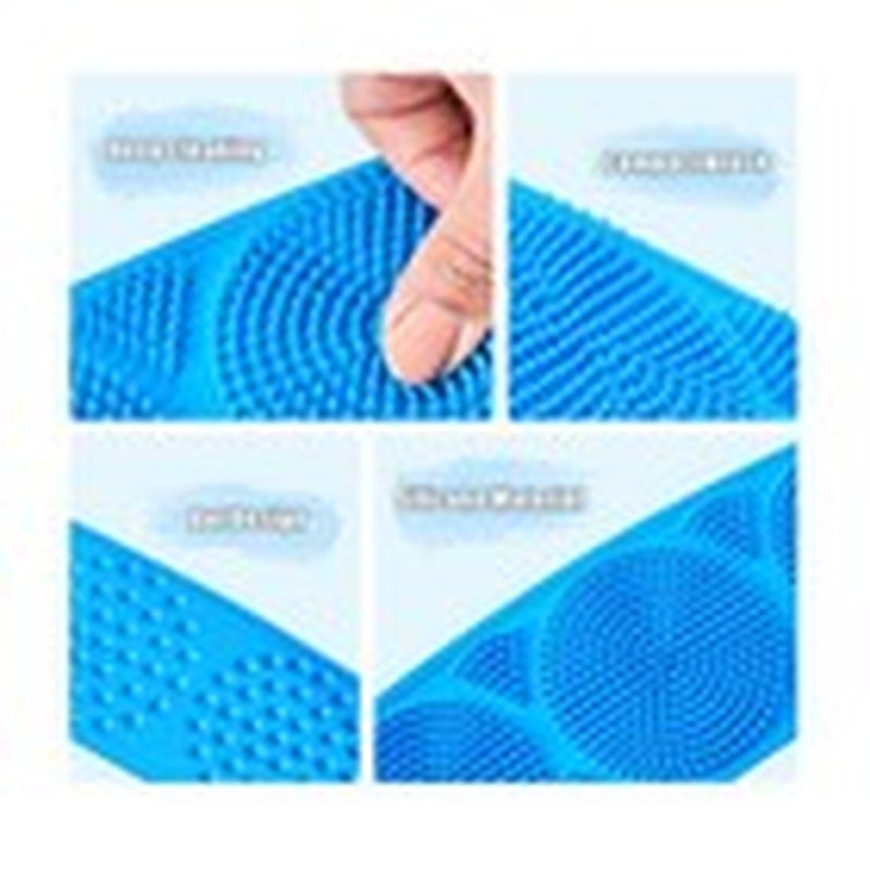 Silicone Bath Towel Rub Body Brush Shower Pull Back Strip Scrubber Exfoliating