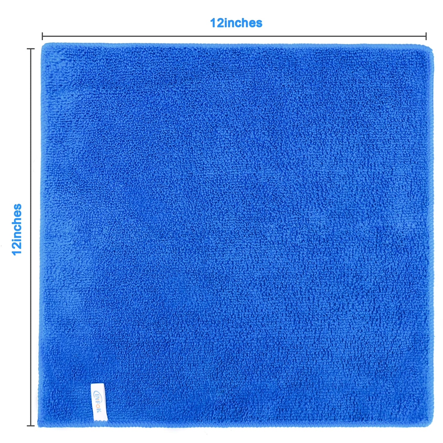 12Pcs Premium Microfiber Cleaning Cloth for Household Cleaning, 12" X 12"