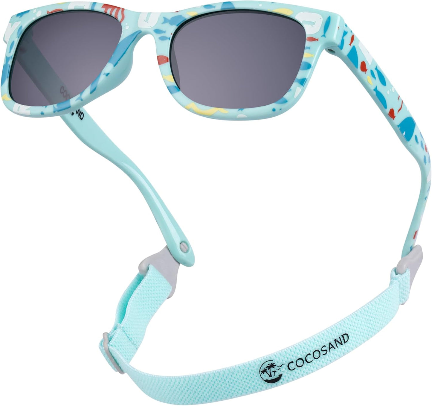 Flexible Baby Sunglasses with Strap Polarized UV Protection for Toddler Infant Newborn Boy Girl Age 0-24 Months