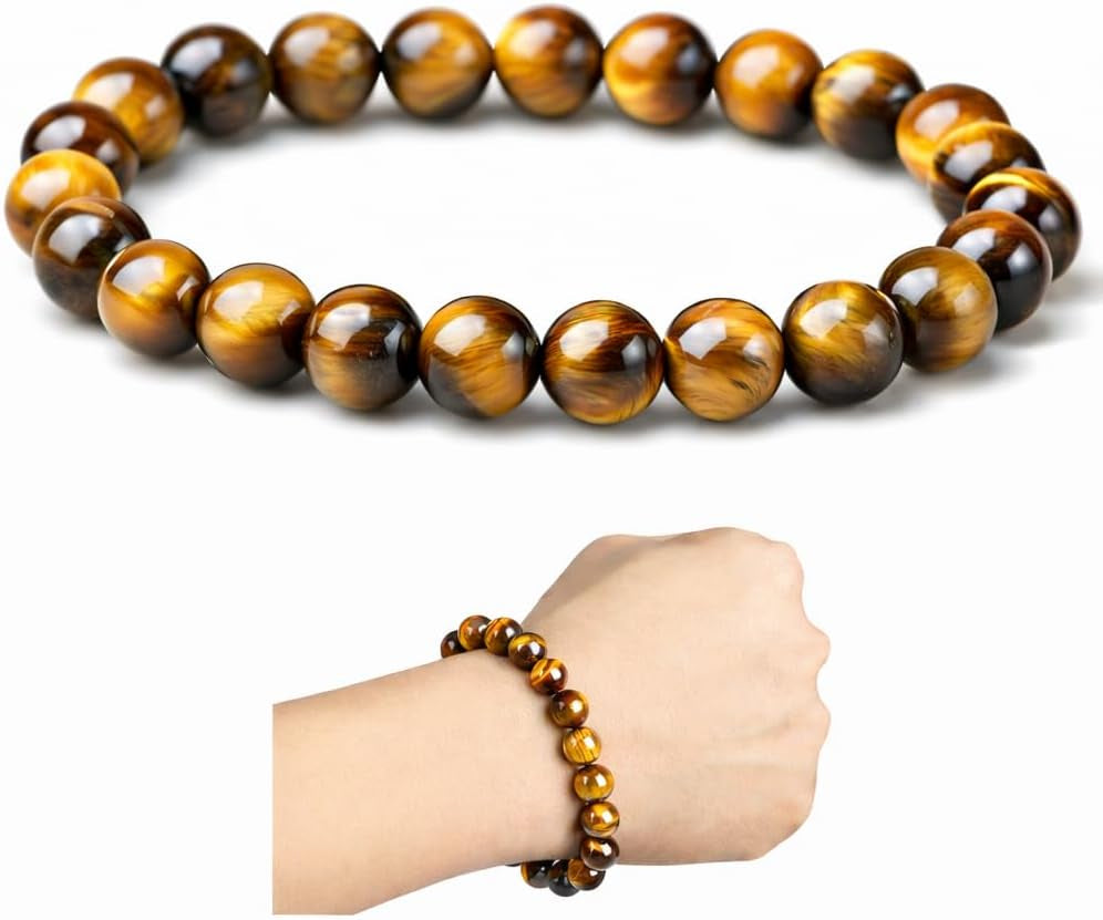 Handmade 8Mm Beaded Bracelets for Men Protection Bracelet for Women Chakra Feng Shui Stretchy Handmade Lucky Money Stretchy Crystal Bracelets Best Gifts