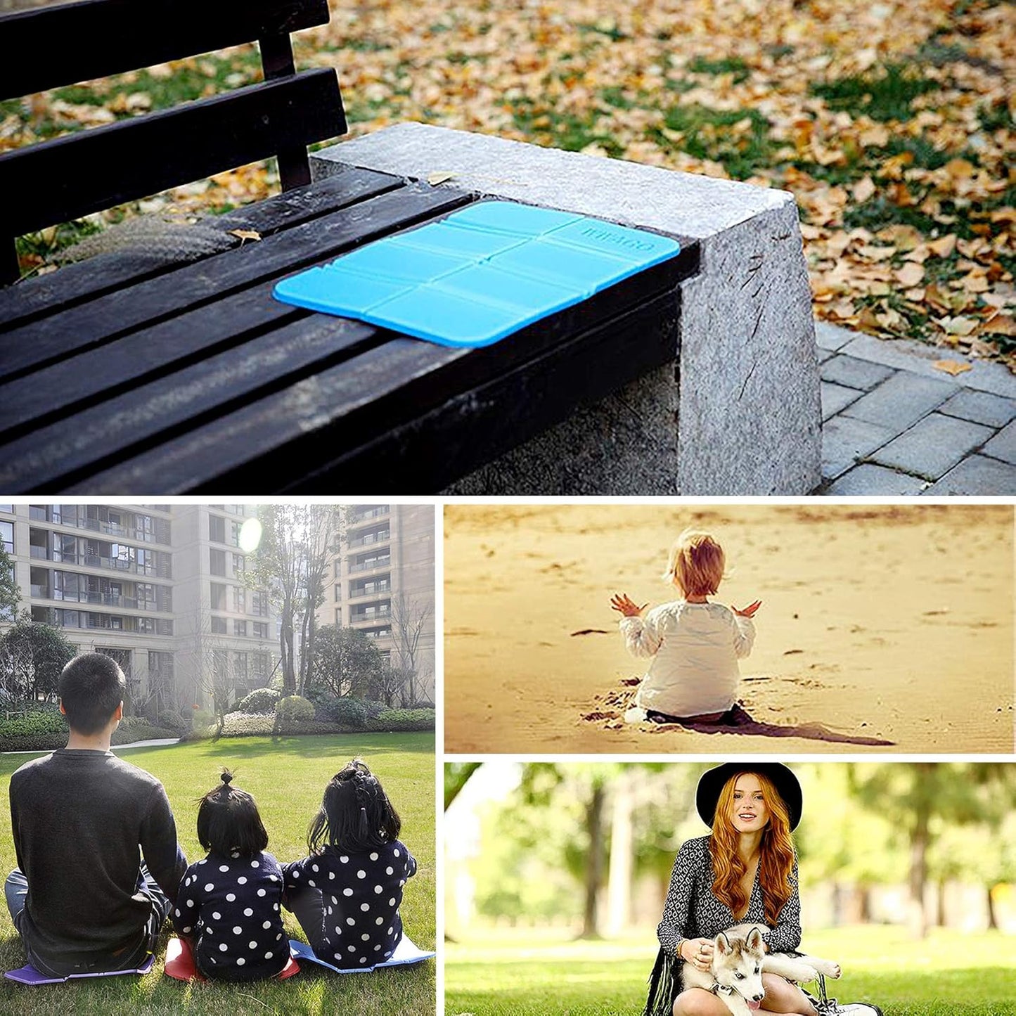 2PCS Camping Cushion Seat, Foldable Ultralight Foam Sitting Pads, save Your Backpack Space and Reduce Weight