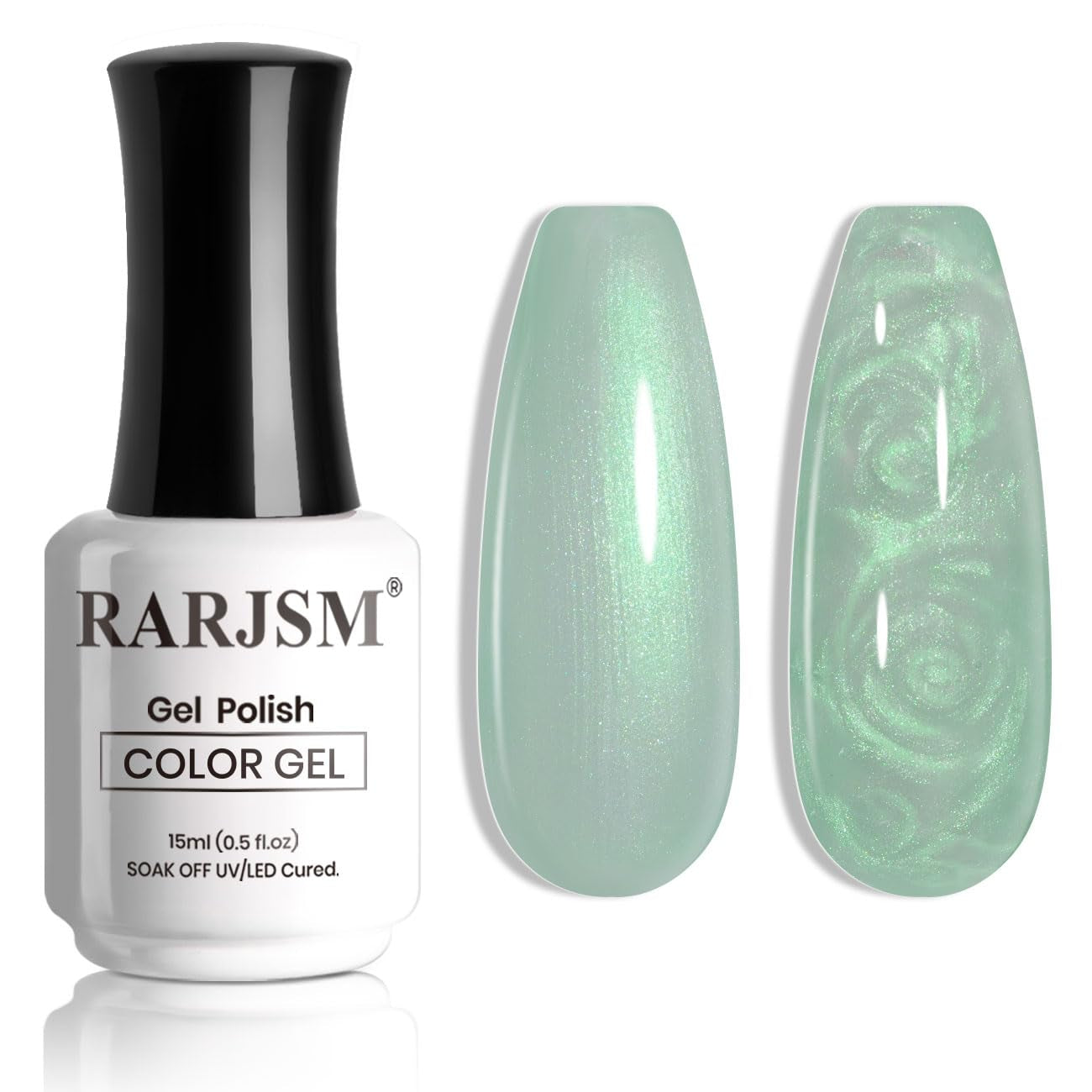 Pearl Gel Nail Polish,15Ml Clear Pearlescent Gel Polish,Purple Glitter Gel Polish Shimmer Iridescent Mermaid Nail Gel Polish Soak off LED UV Drawing Swirl Thread Effect for DIY Manicure Use