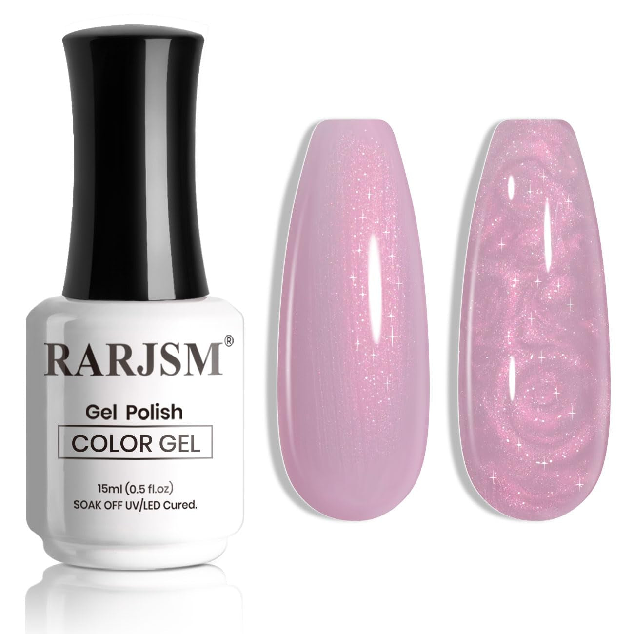 Pearl Gel Nail Polish,15Ml Clear Pearlescent Gel Polish,Purple Glitter Gel Polish Shimmer Iridescent Mermaid Nail Gel Polish Soak off LED UV Drawing Swirl Thread Effect for DIY Manicure Use