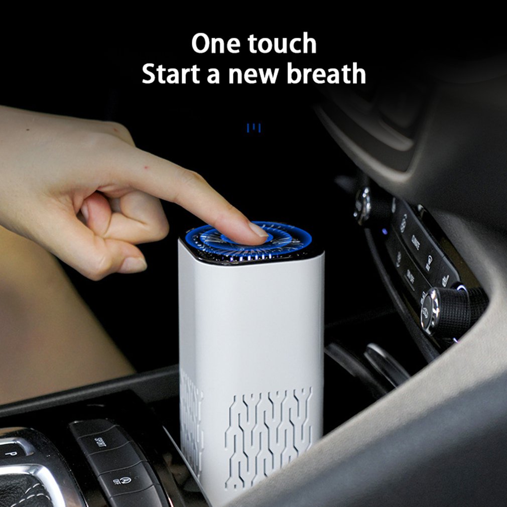 Portable Car Air Purifier – Negative Ion Generator for Formaldehyde, Smoke & Dust Removal