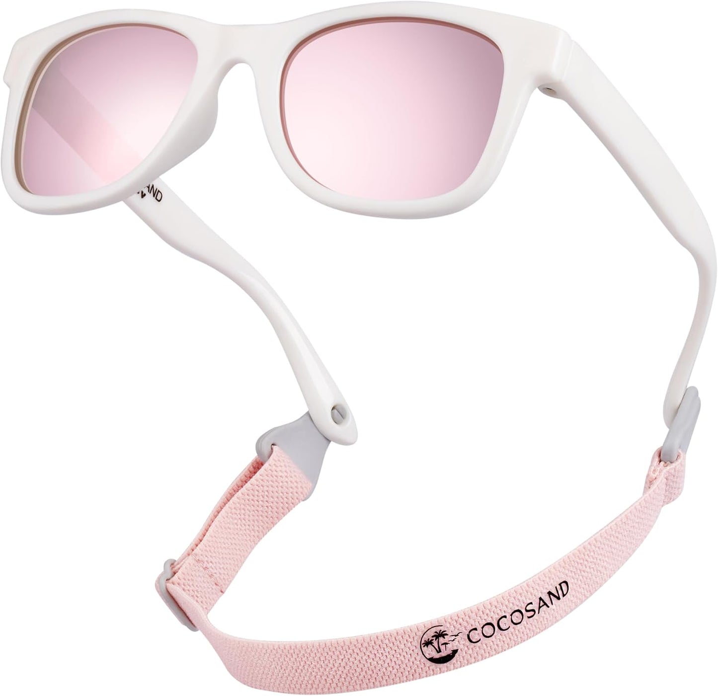 Flexible Baby Sunglasses with Strap Polarized UV Protection for Toddler Infant Newborn Boy Girl Age 0-24 Months