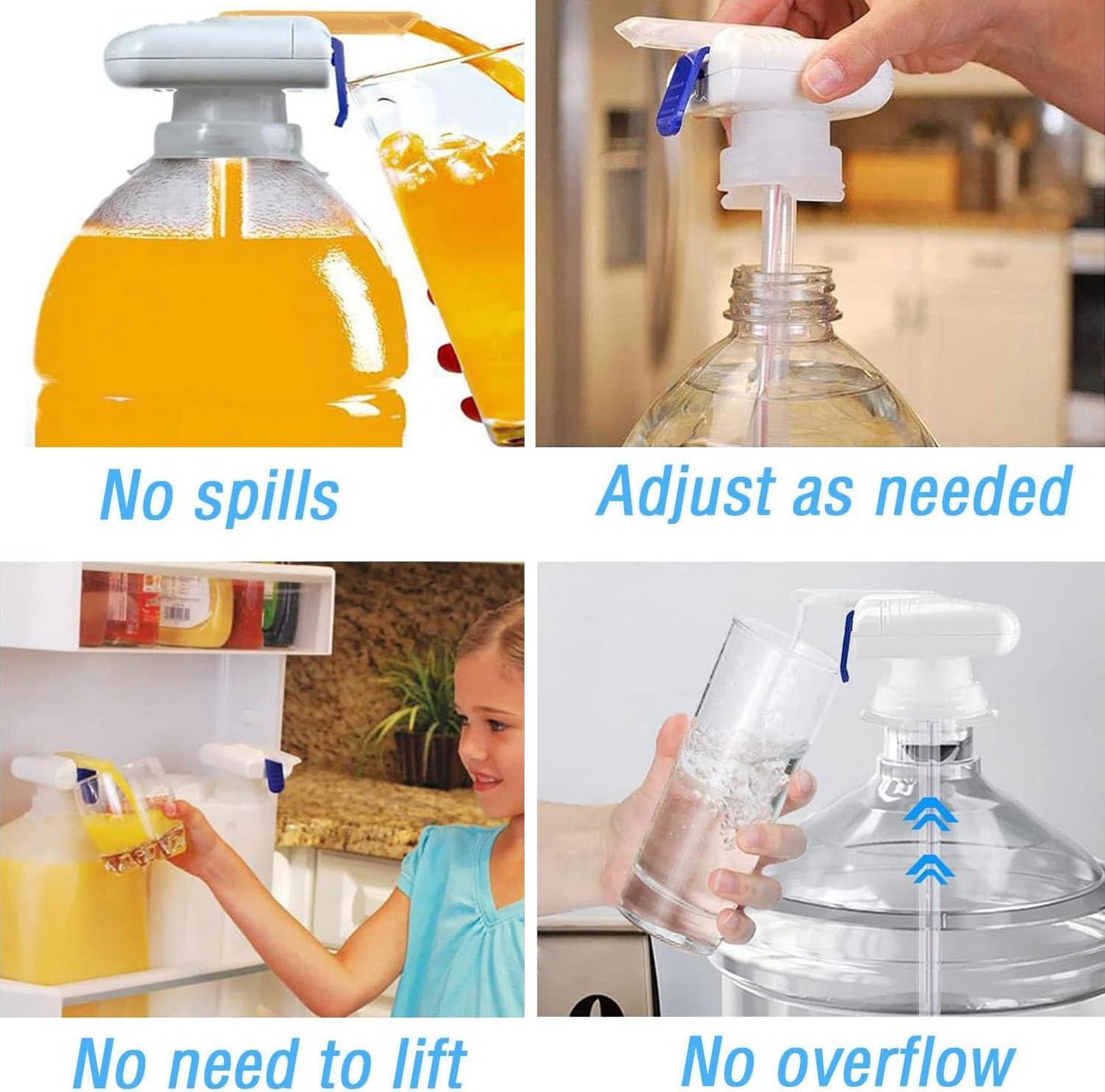 2 Pack Automatic Drink Dispenser,Milk Dispenser,Electric Tap,One-Handed Operation,Can Prevent Milk and Beer from Overflowing,Portable Electric Beverage Dispenser,Suitable for Outdoor and Home Kitchens