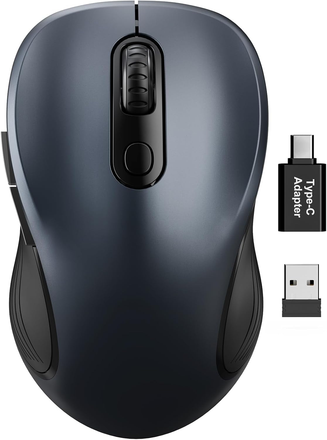 Wireless Mouse for Laptop, 2.4Ghz Ergonomic Computer Mouse with Back & Forward Buttons, 3 Adjustable DPI Levels, 6 Buttons, Optical USB Cordless Mice for Windows Macbook PC, M01 (Baby Pink)