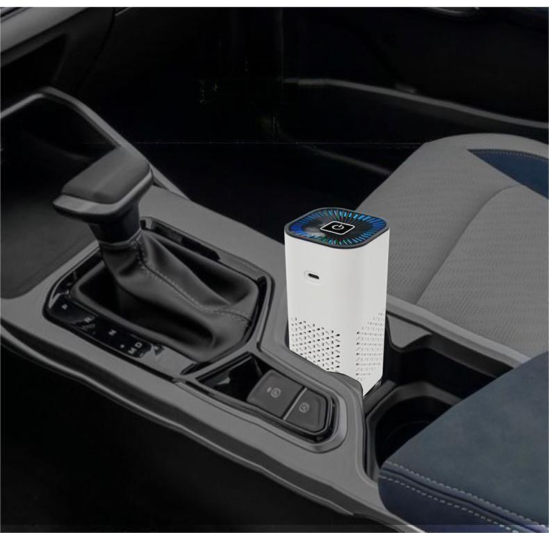 Portable Car Air Purifier – Negative Ion Generator for Formaldehyde, Smoke & Dust Removal