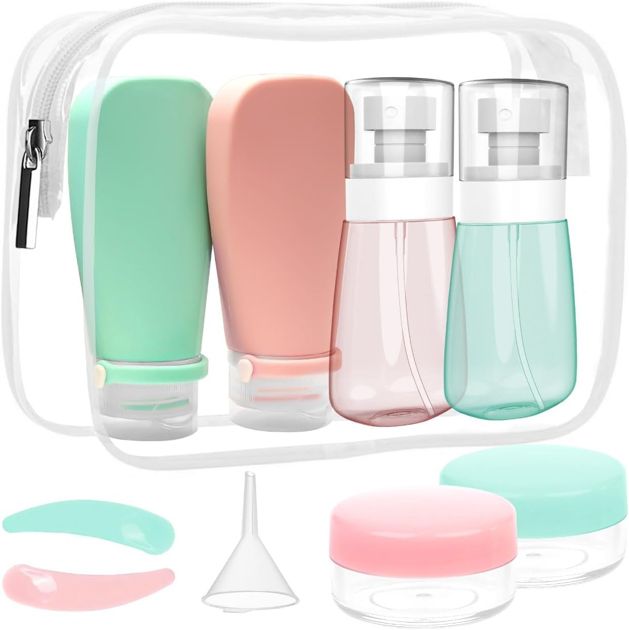 Pack 2 Small Spray Bottle Travel Size 2Oz/60Ml - Fine Mist Mini Empty Spray Bottles - Leak Proof - for Toners, Face & Hair Mist