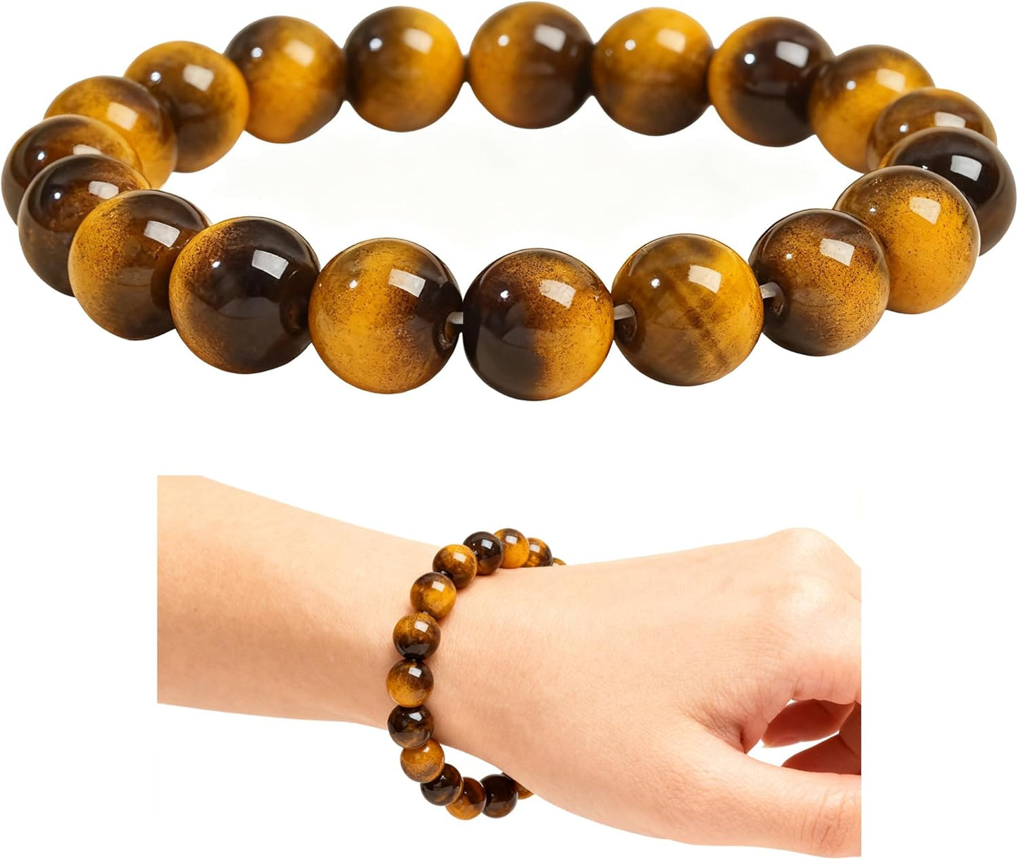 Handmade 8Mm Beaded Bracelets for Men Protection Bracelet for Women Chakra Feng Shui Stretchy Handmade Lucky Money Stretchy Crystal Bracelets Best Gifts