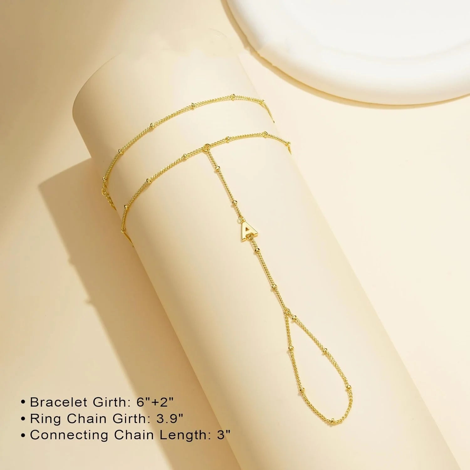 Gifts for Girls Kids 6 7 8 9 10 11 12 13 14 15 16 Year Old Girl Birthday Gifts for Teen Tween Teenager Kids Gold Initial K Ring Bracelet Hand Chain for Girl Jewelry