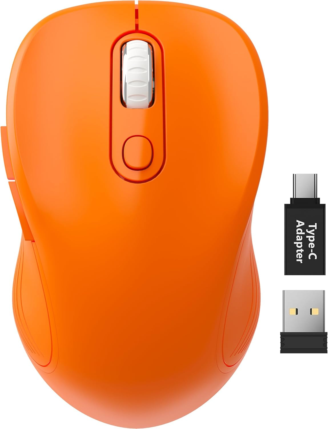 Wireless Mouse for Laptop, 2.4Ghz Ergonomic Computer Mouse with Back & Forward Buttons, 3 Adjustable DPI Levels, 6 Buttons, Optical USB Cordless Mice for Windows Macbook PC, M01 (Baby Pink)
