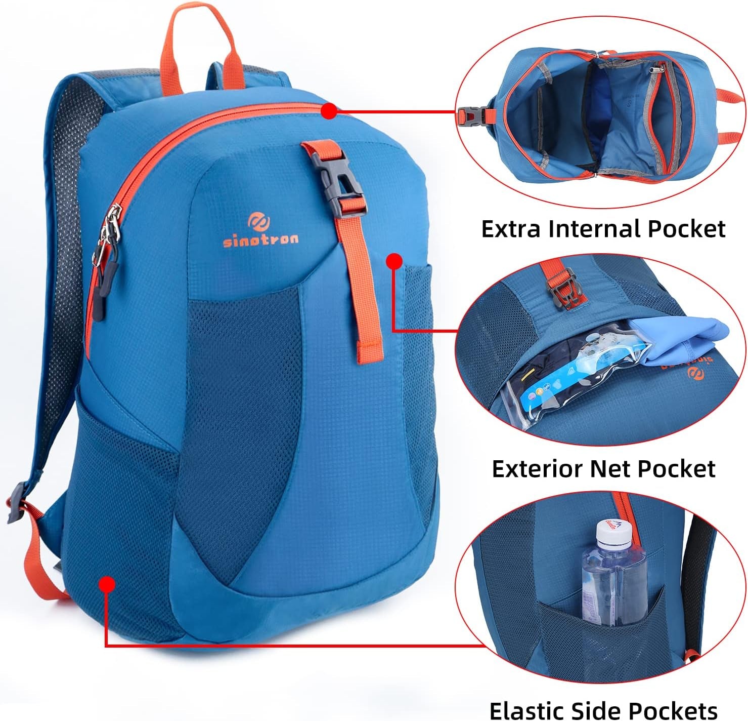 22L Lightweight Packable Hiking Backpack, Small Hiking Backpack Day Pack for Women Men Travel Camping Vacation