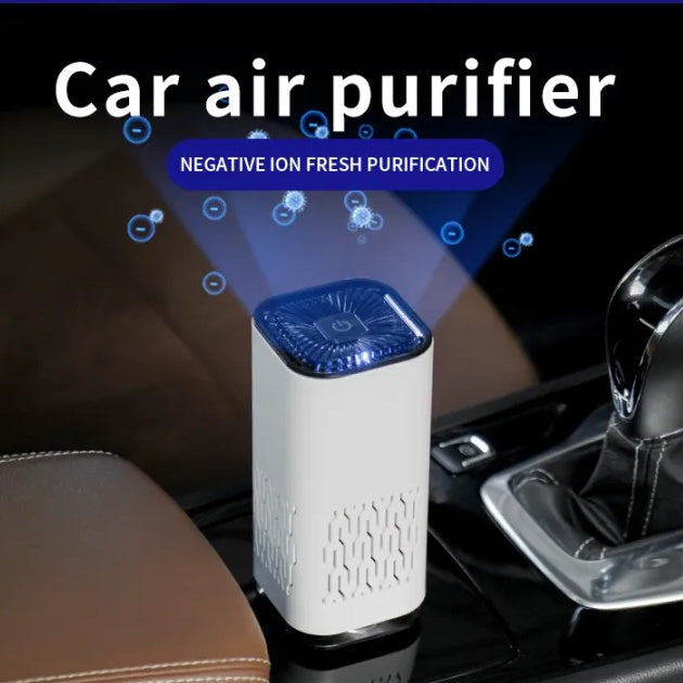 Portable Car Air Purifier – Negative Ion Generator for Formaldehyde, Smoke & Dust Removal
