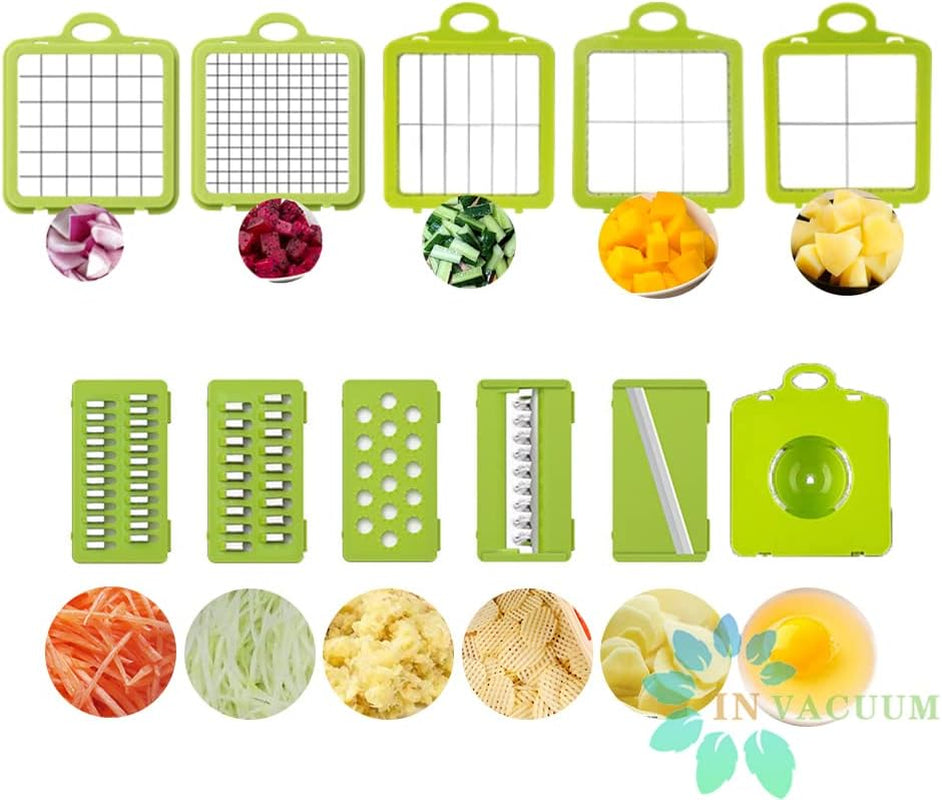 Vegetable Chopper, 15-In-1 Onion Food Chopper Multifunctional Mandoline Slicer Cutter Chopper and Grater Food Slicer Vegetable Cutter
