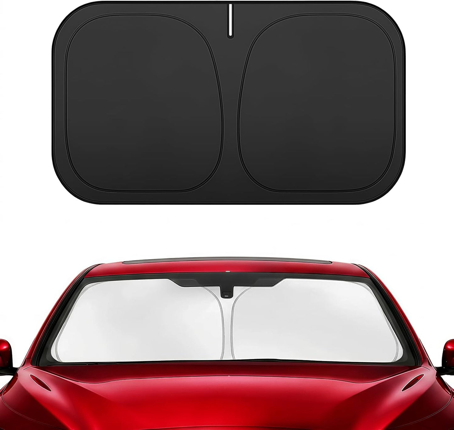 Windshield Sun Shade, Foldable Car Sunshade for Easy Storage, Universal Sun Protector for Cars, Suvs, Trucks – Blocks Glare, Reduces Heat, Keeps Interior Cooler