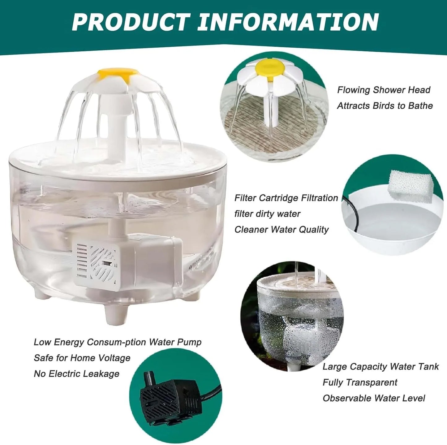 Automatic Pet Water Fountain – Large Capacity USB Silent Drinking Fountain for Cats & Dogs